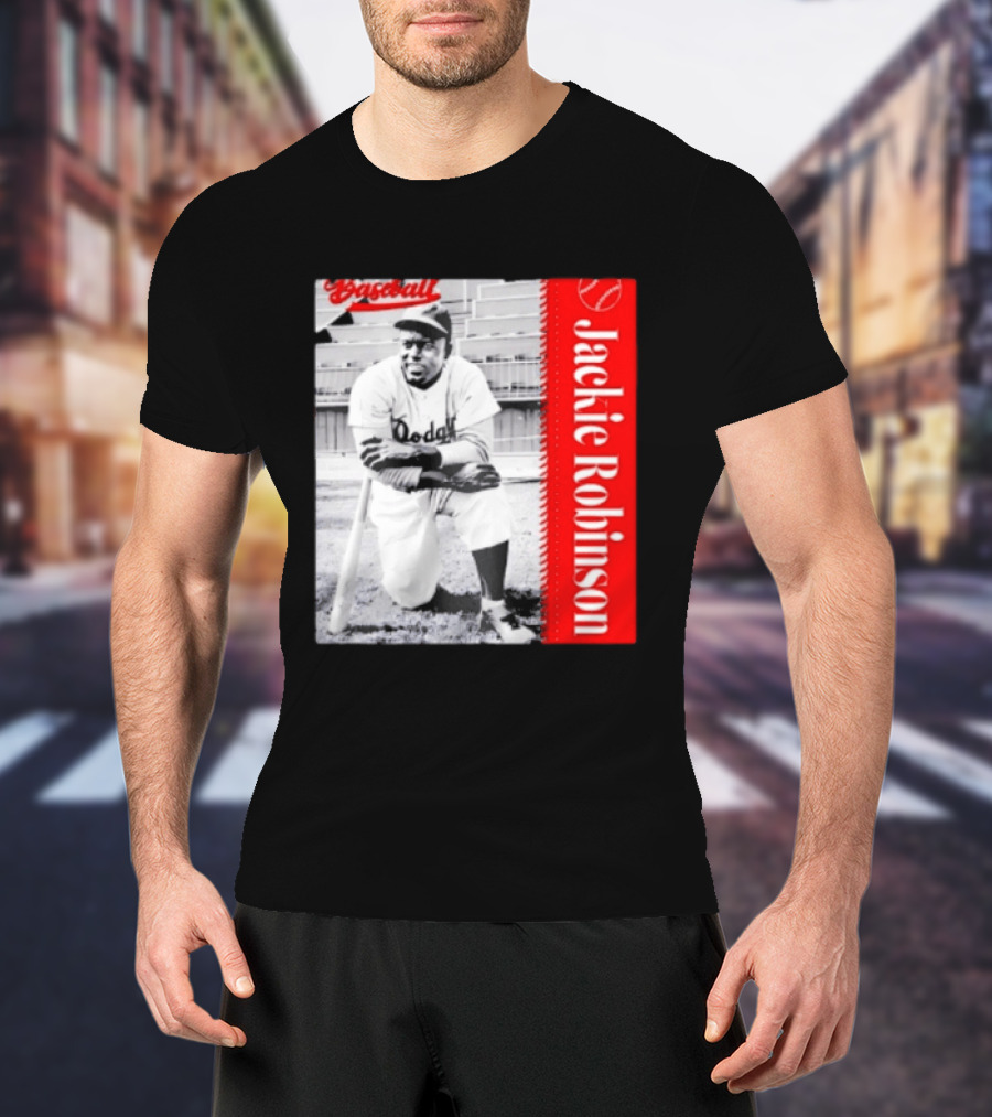 Jackie Robinson Brooklyn Dodgers MLB Baseball Legend T-Shirt