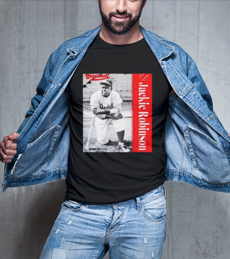 Jackie Robinson Brooklyn Dodgers MLB Baseball Legend T-Shirt