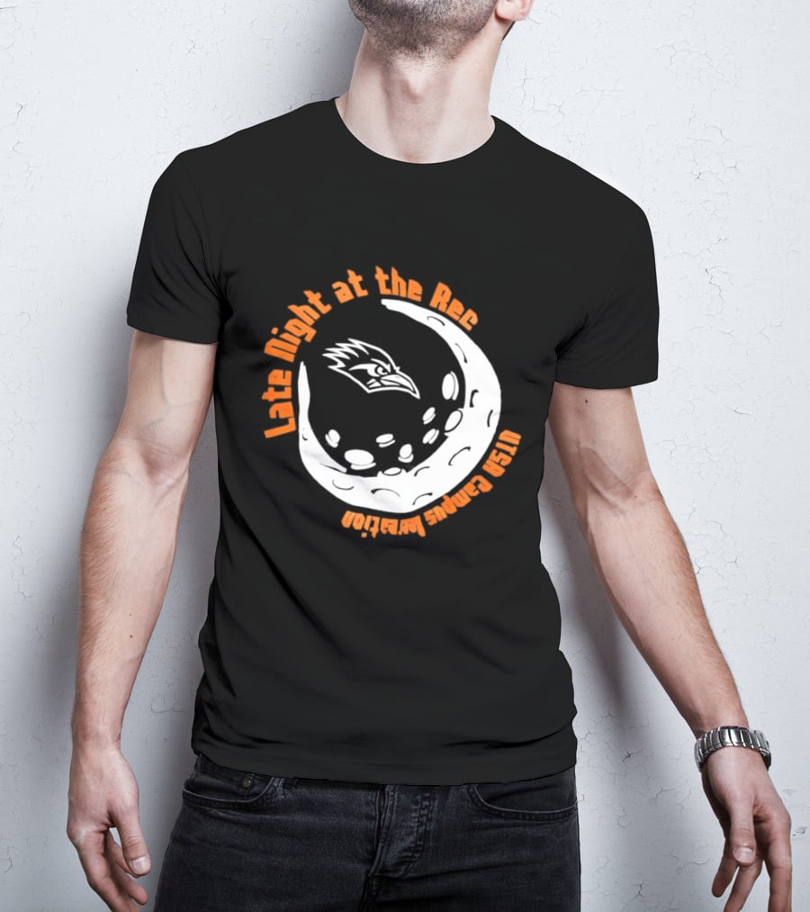 Late Night At The Rec UTSA Roadrunners Campus Recreation Moon T-Shirt