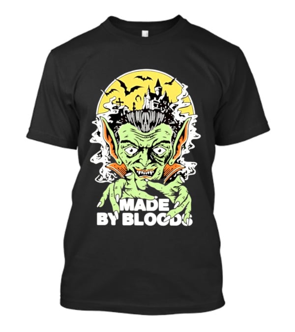 Vampire Halloween Made By Bloods Horror Bats And Haunted Castle T-Shirt