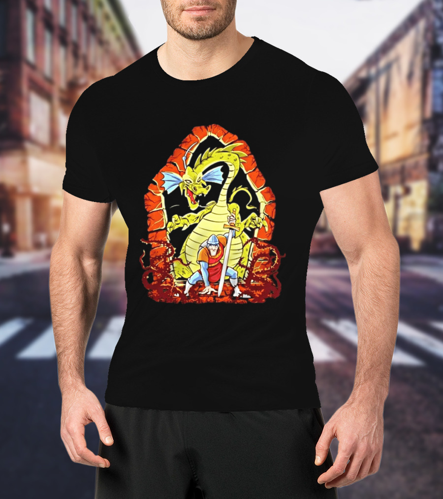 Dirk The Daring Dragon Lair Knights Sword Battle Fantasy Quest Video Game Adventure T-Shirt