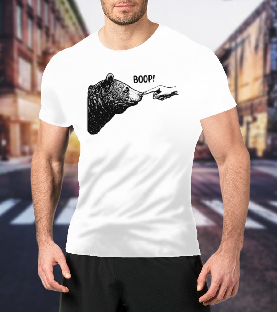 Bear Boop Finger Touching Nose T-Shirt
