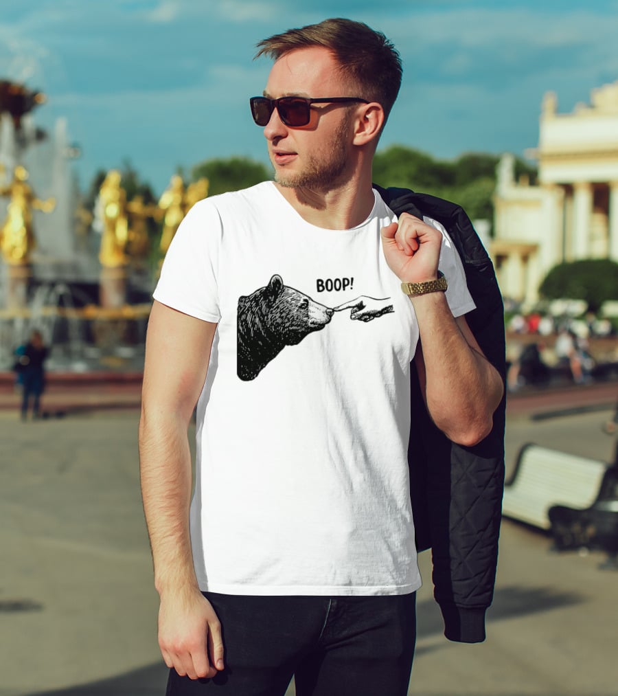 Bear Boop Finger Touching Nose T-Shirt