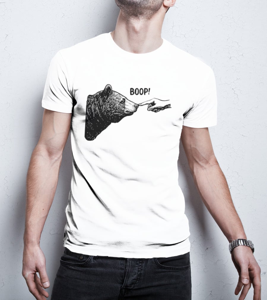 Bear Boop Finger Touching Nose T-Shirt