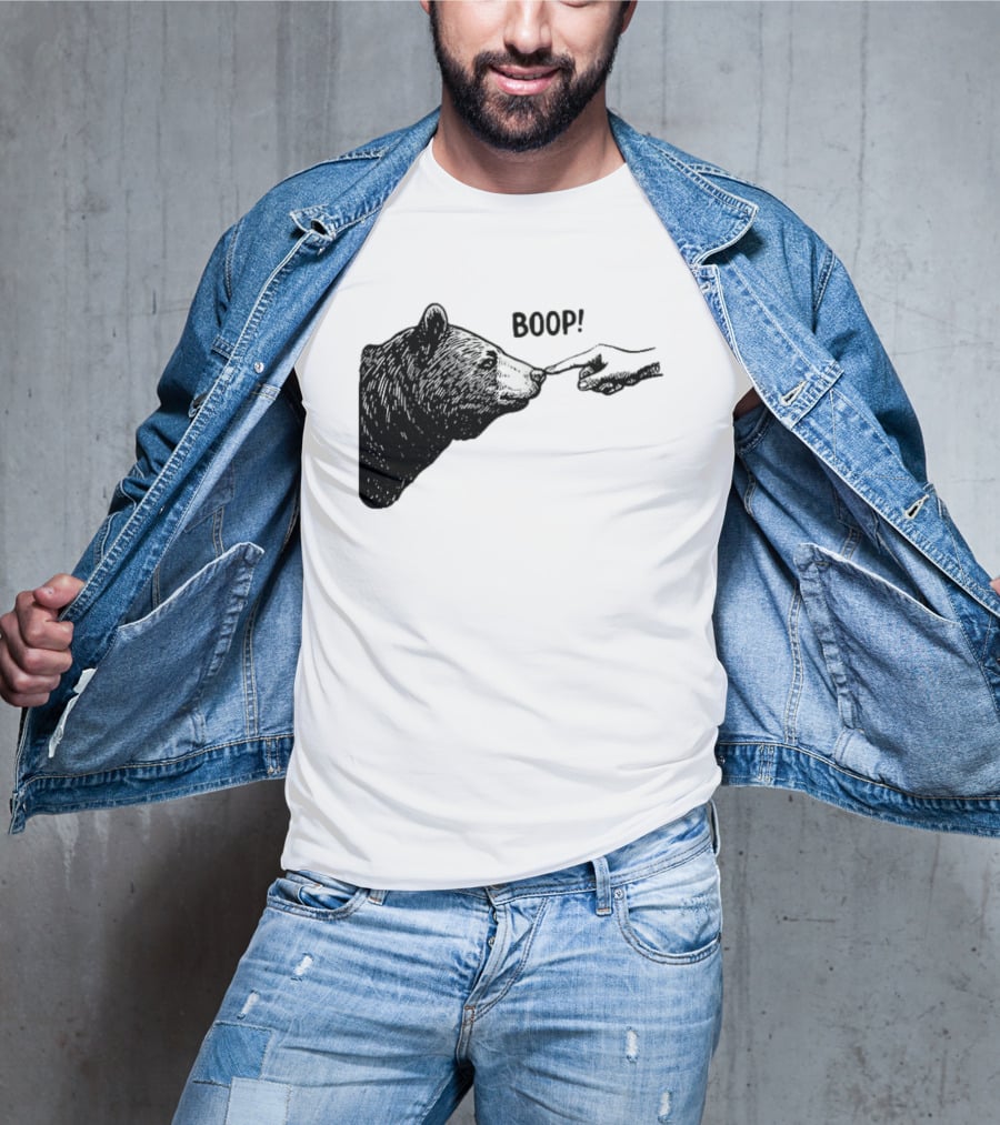 Bear Boop Finger Touching Nose T-Shirt