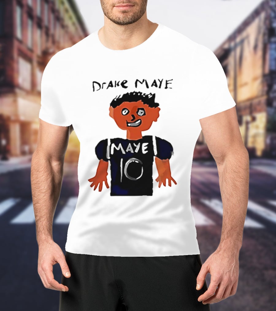 Drake Maye 10 Caricature Drawing New England Patriots T-Shirt