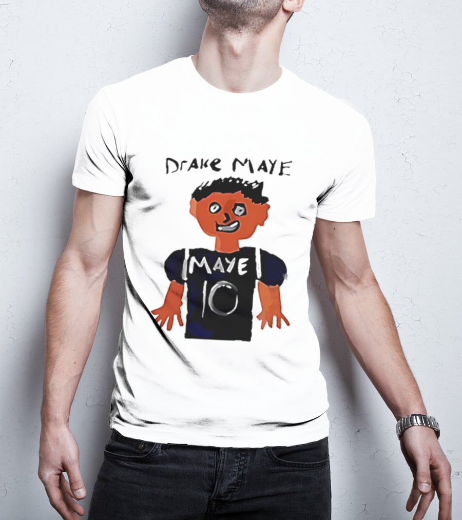 Drake Maye 10 Caricature Drawing New England Patriots T-Shirt