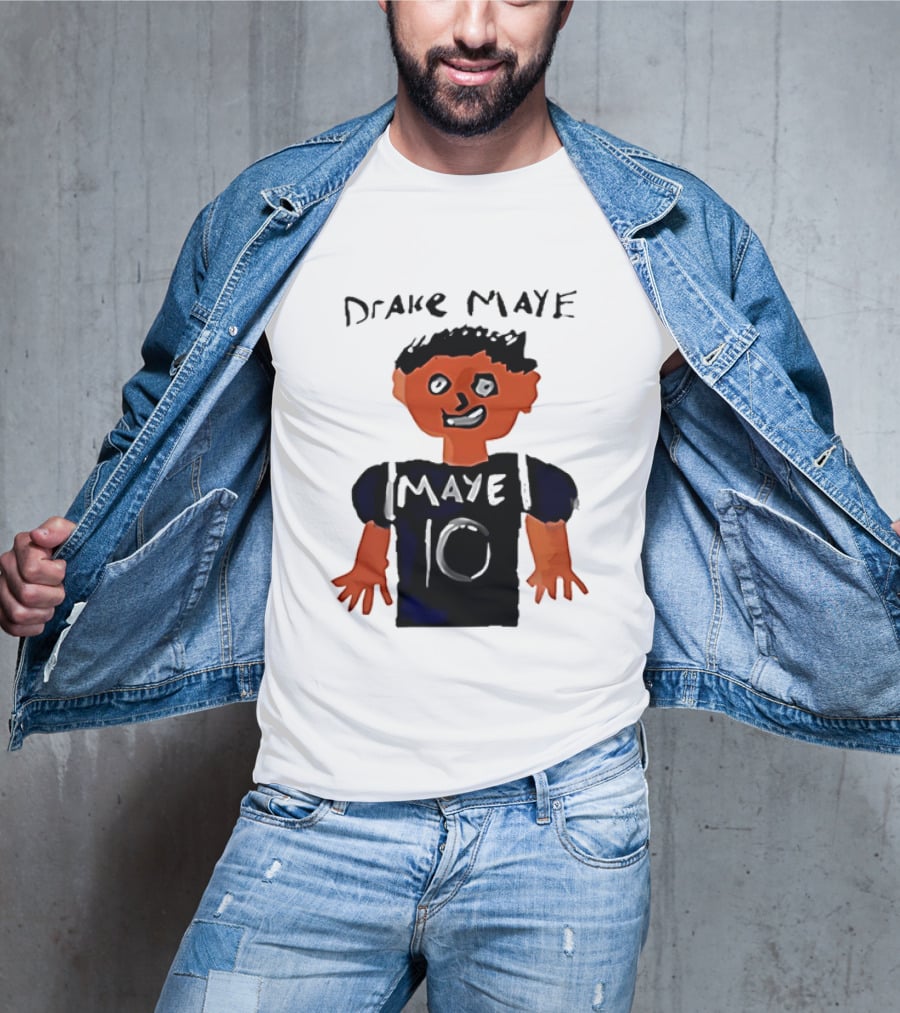 Drake Maye 10 Caricature Drawing New England Patriots T-Shirt