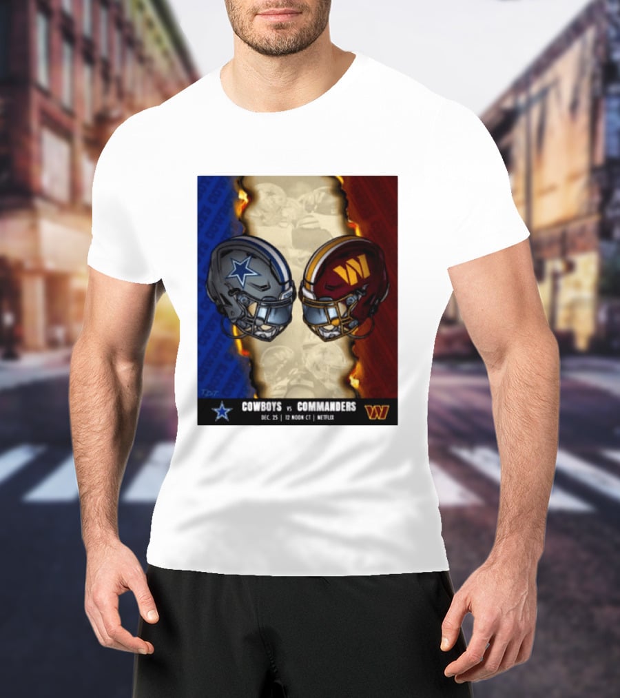 Cowboys Vs Commanders December 25 Noon CT Netflix T-Shirt