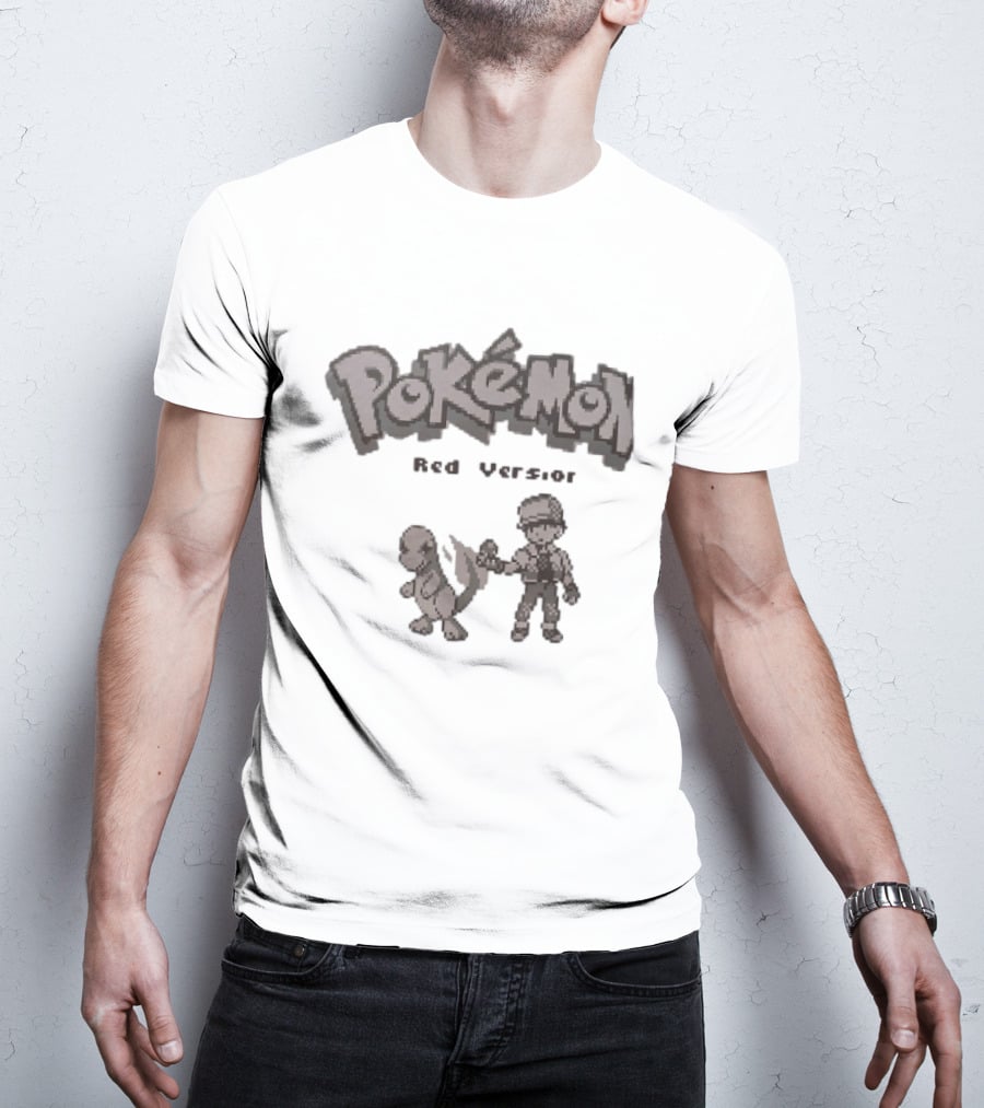 Pokémon Red Version Charmander And Red Trainer Classic Game T-Shirt