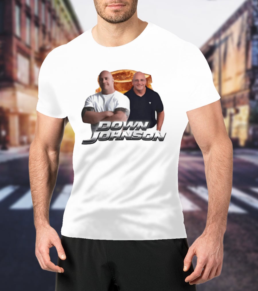 Dwayne Johnson Down Johnson Sandwich Image With Two Bald Men T-Shirt