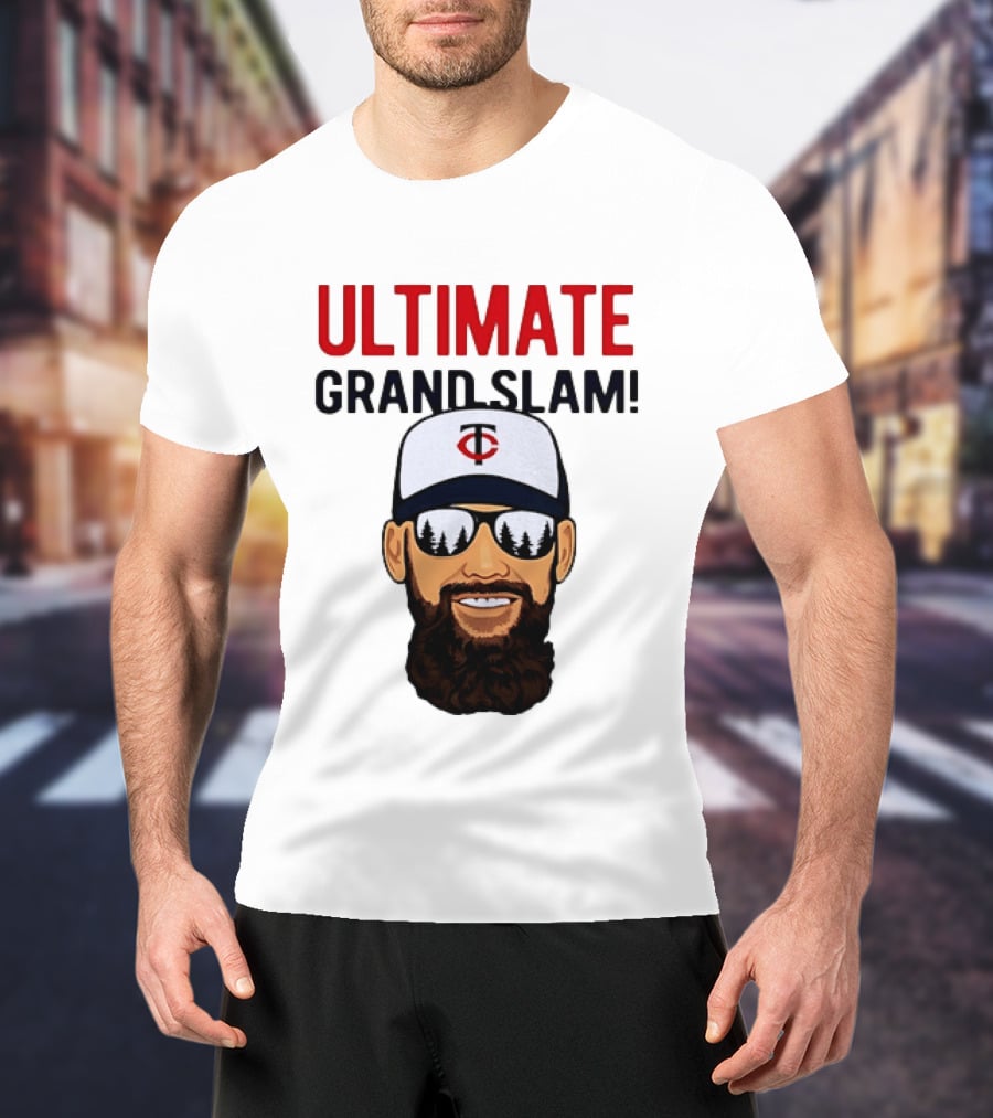 Minnesota Twins Ultimate Grand Slam MLB Bearded Player With Sunglasses T-Shirt