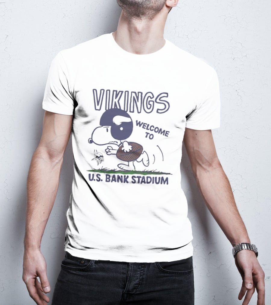 Snoopy Vikings Welcome To U.S. Bank Stadium T-Shirt