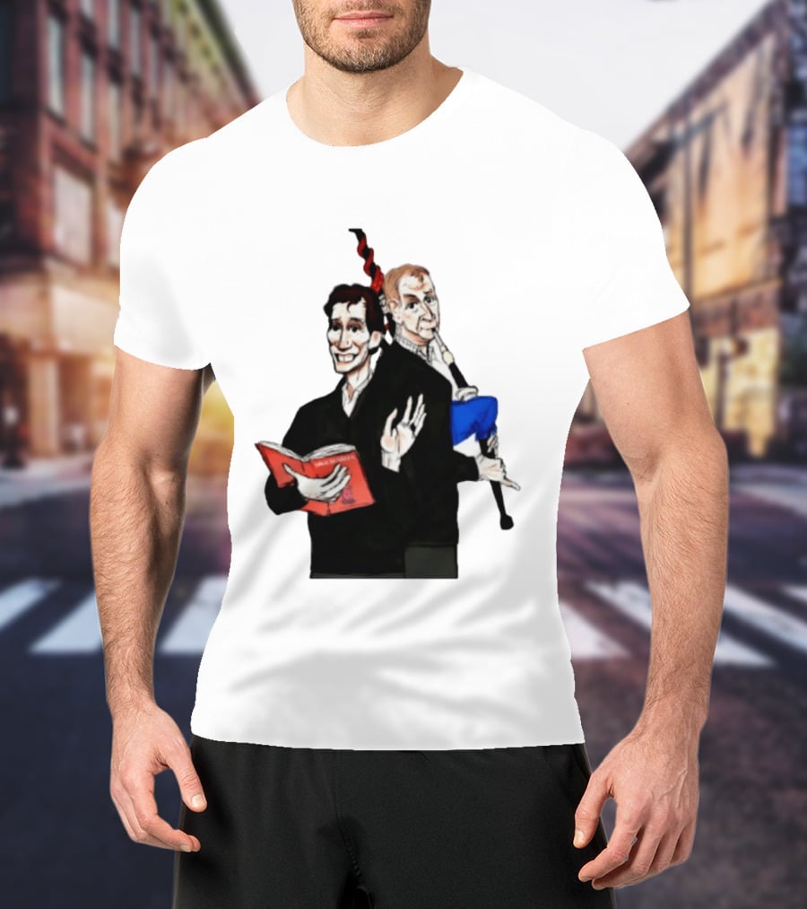 The Rest Is Politics Rory Stewart Red Book Talking Figure Cartoon T-Shirt