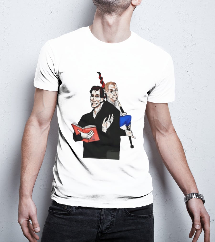 The Rest Is Politics Rory Stewart Red Book Talking Figure Cartoon T-Shirt