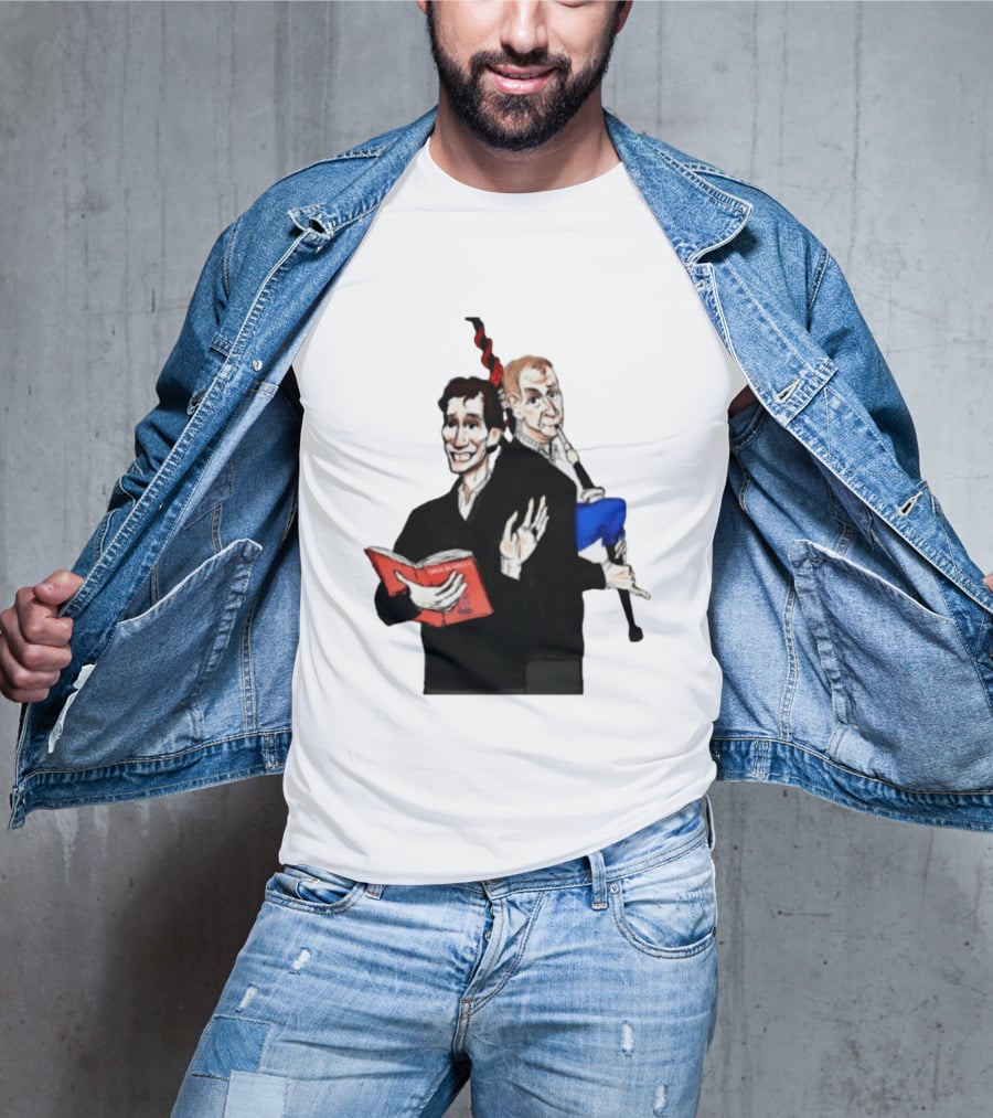 The Rest Is Politics Rory Stewart Red Book Talking Figure Cartoon T-Shirt