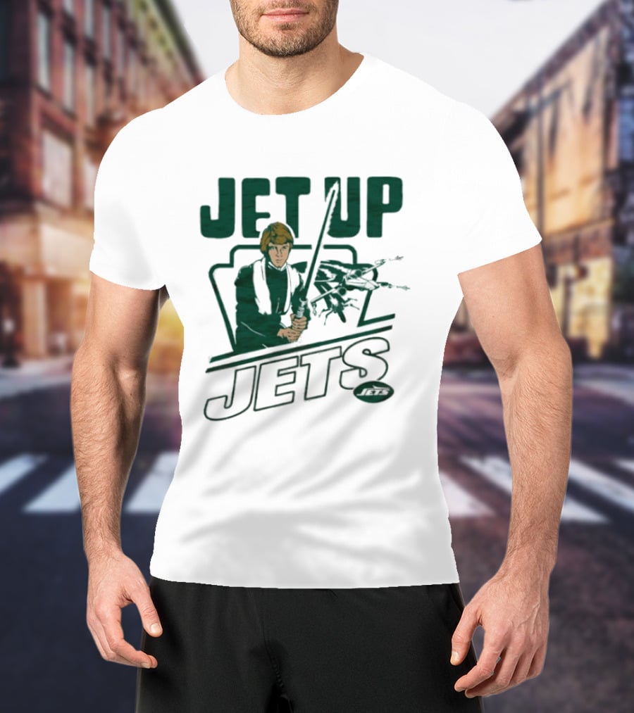 Jet Up Star Wars Luke New York Jets Collaboration T-Shirt