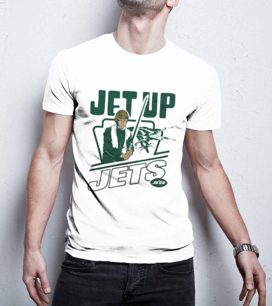 Jet Up Star Wars Luke New York Jets Collaboration T-Shirt