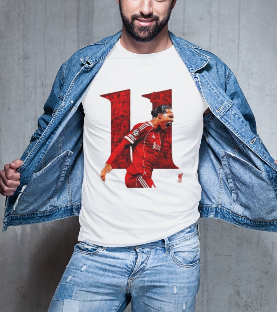 Virgil Van Dijk Liverpool Fifpro World 11 Champions League Star T-Shirt
