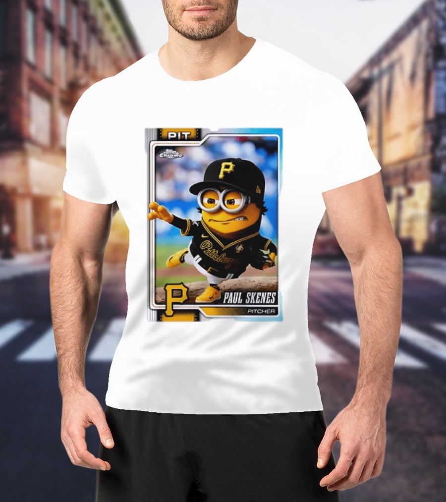 Paul Skenes Pittsburgh Pirates Minion Pitcher Topps Chrome Card PIT T-Shirt