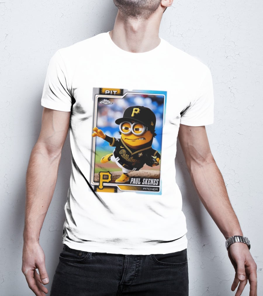 Paul Skenes Pittsburgh Pirates Minion Pitcher Topps Chrome Card PIT T-Shirt