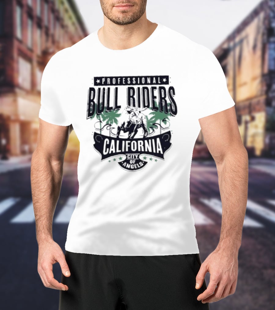 Professional Bull Riders California Ride The Nights Anaheim City Of Angels T-Shirt