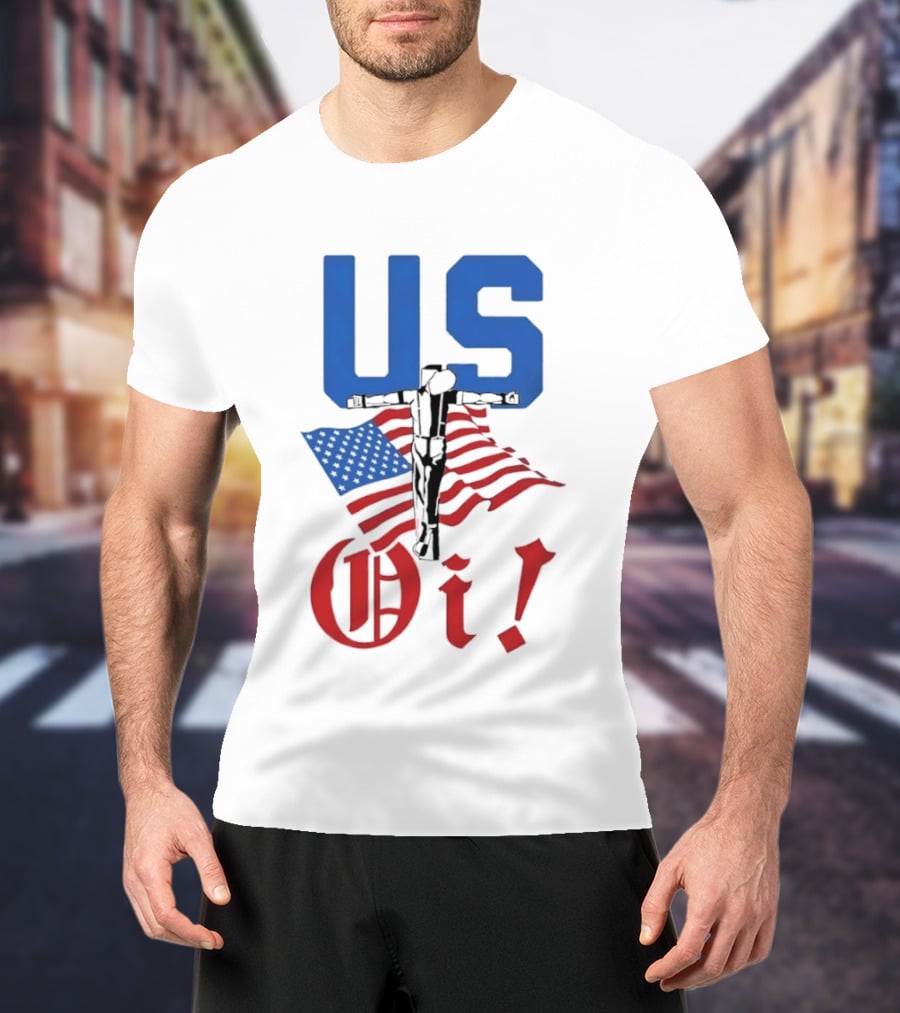 US Oi American Flag Punk Rock Skinhead Culture T-Shirt