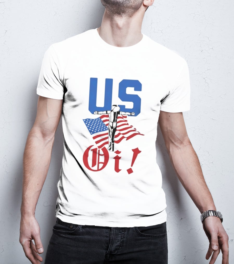 US Oi American Flag Punk Rock Skinhead Culture T-Shirt