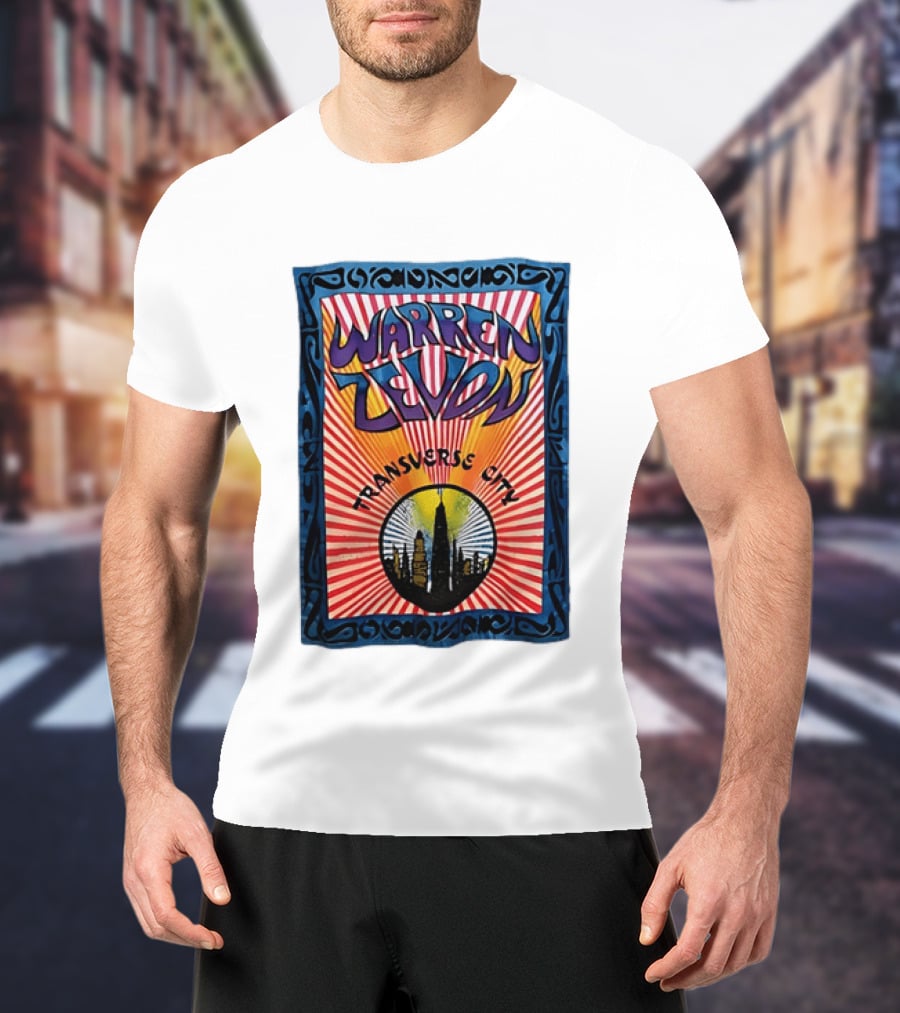 Warren Zevon Transverse City Psychedelic Rock Skyline T-Shirt