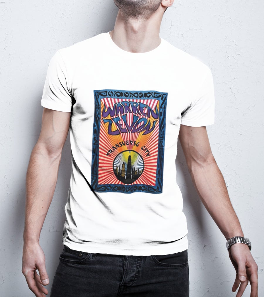 Warren Zevon Transverse City Psychedelic Rock Skyline T-Shirt