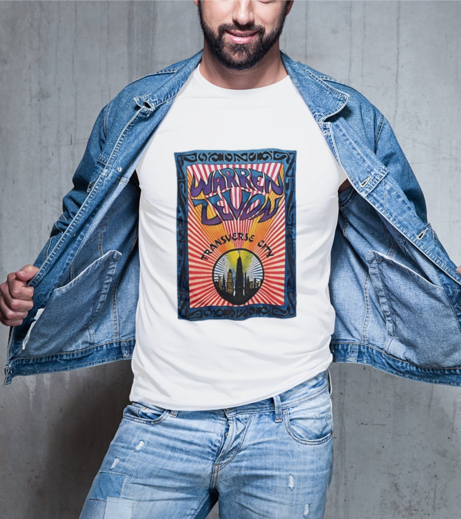 Warren Zevon Transverse City Psychedelic Rock Skyline T-Shirt
