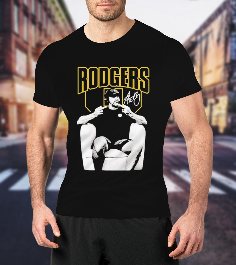 Rodgers Absolute Coward Double Middle Finger Pittsburgh Steelers T-Shirt