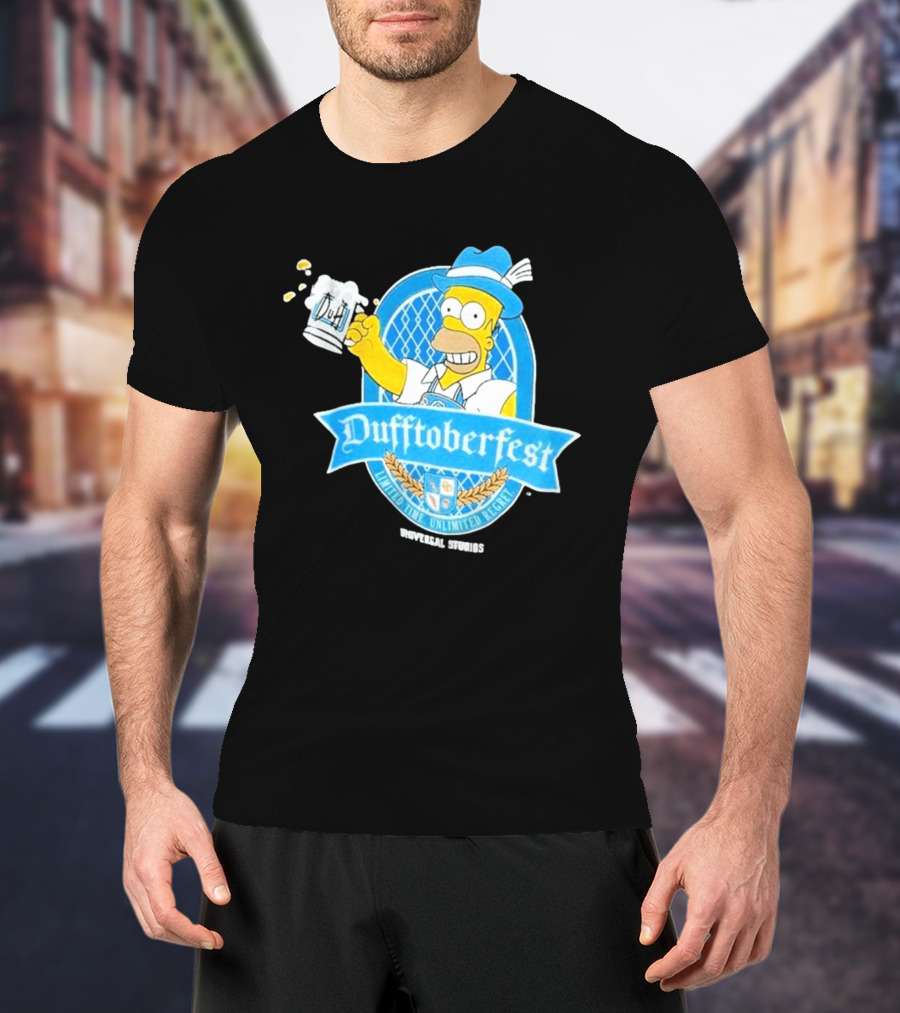 Simpsons Homer Dufftoberfest Universal Studios Unlimited Time Unlimited Regret T-Shirt