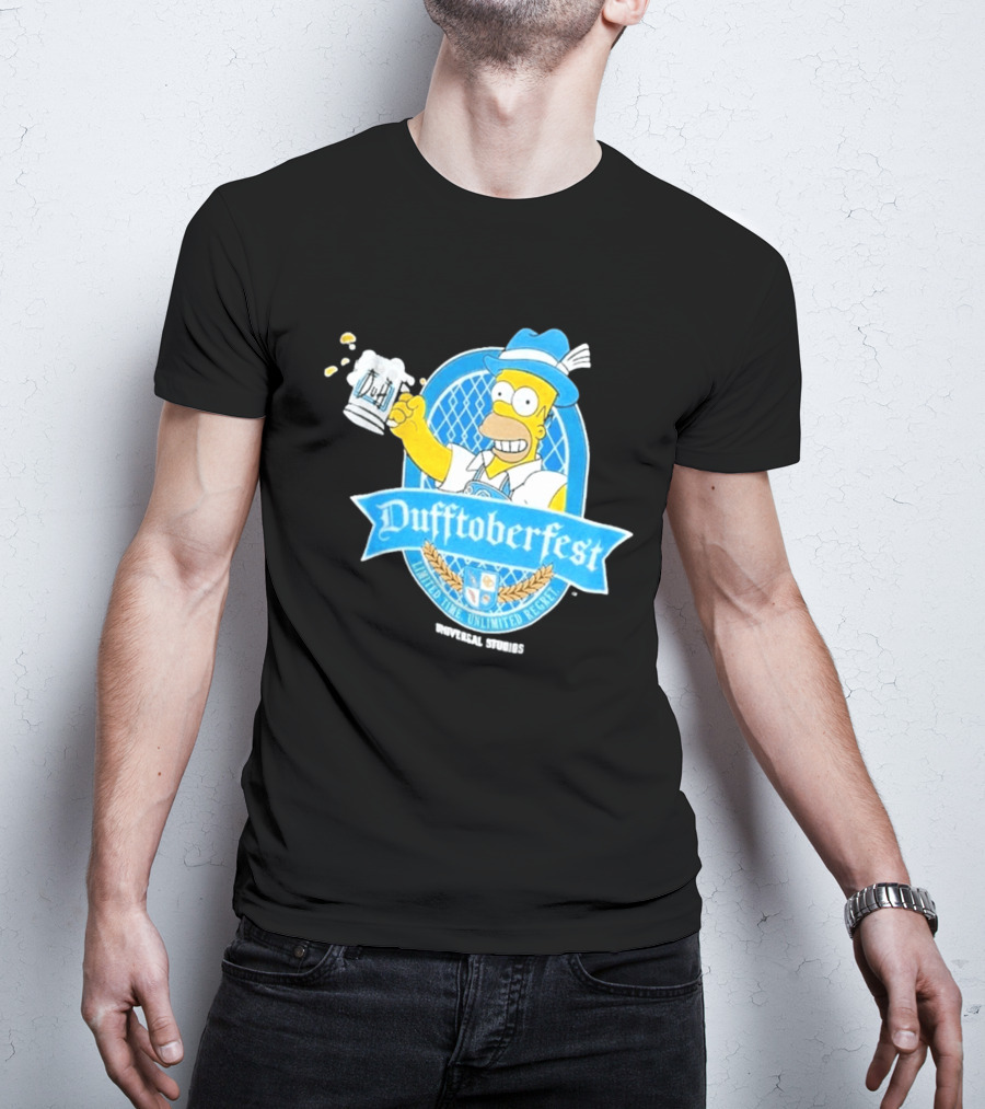 Simpsons Homer Dufftoberfest Universal Studios Unlimited Time Unlimited Regret T-Shirt