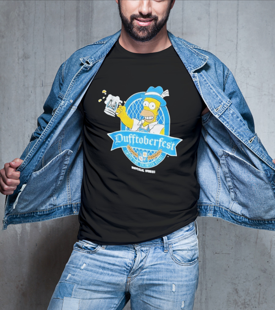 Simpsons Homer Dufftoberfest Universal Studios Unlimited Time Unlimited Regret T-Shirt