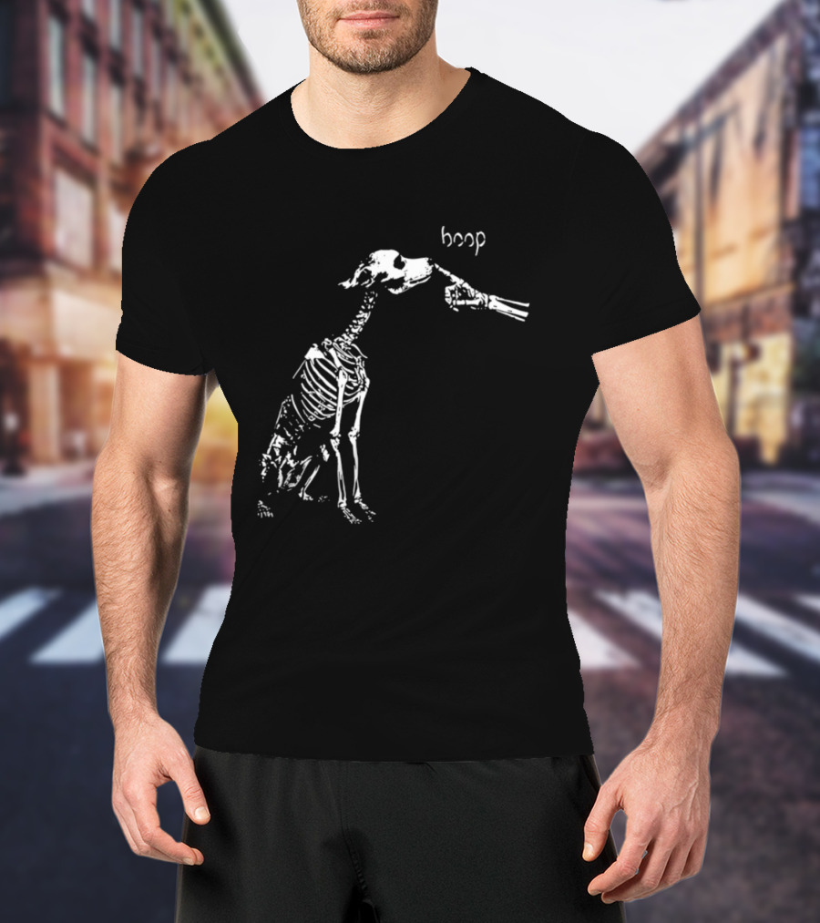 Skeleton Dog Boop Spooky Halloween Skeleton Boop T-Shirt