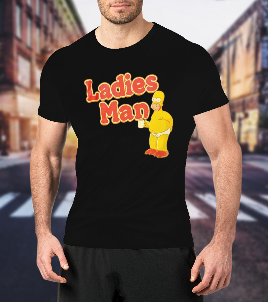 Ladies Man Homer Simpson The Simpsons Cartoon T-Shirt