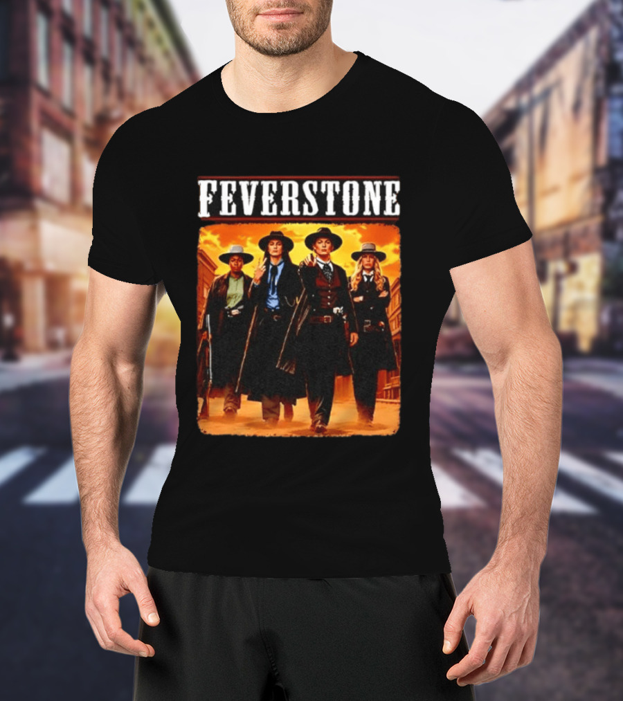 Feverstone Western Outlaws Indiana Fever WNBA Players As Gunfighter Team T-Shirt