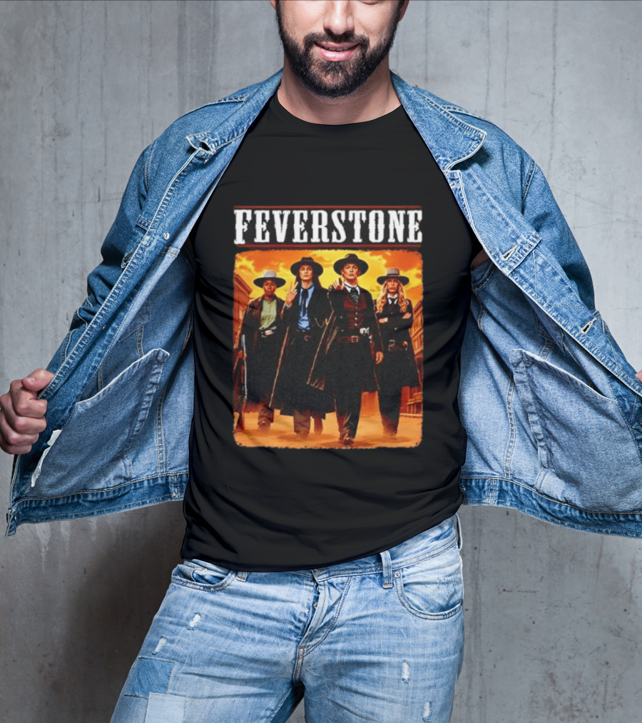 Feverstone Western Outlaws Indiana Fever WNBA Players As Gunfighter Team T-Shirt