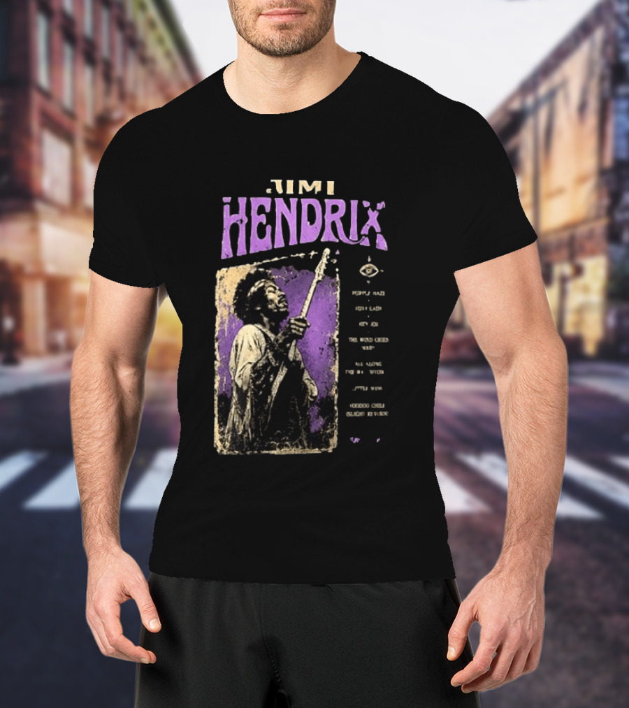 Jimi Hendrix Psychedelic Experience Are You Experienced Track List T-Shirt