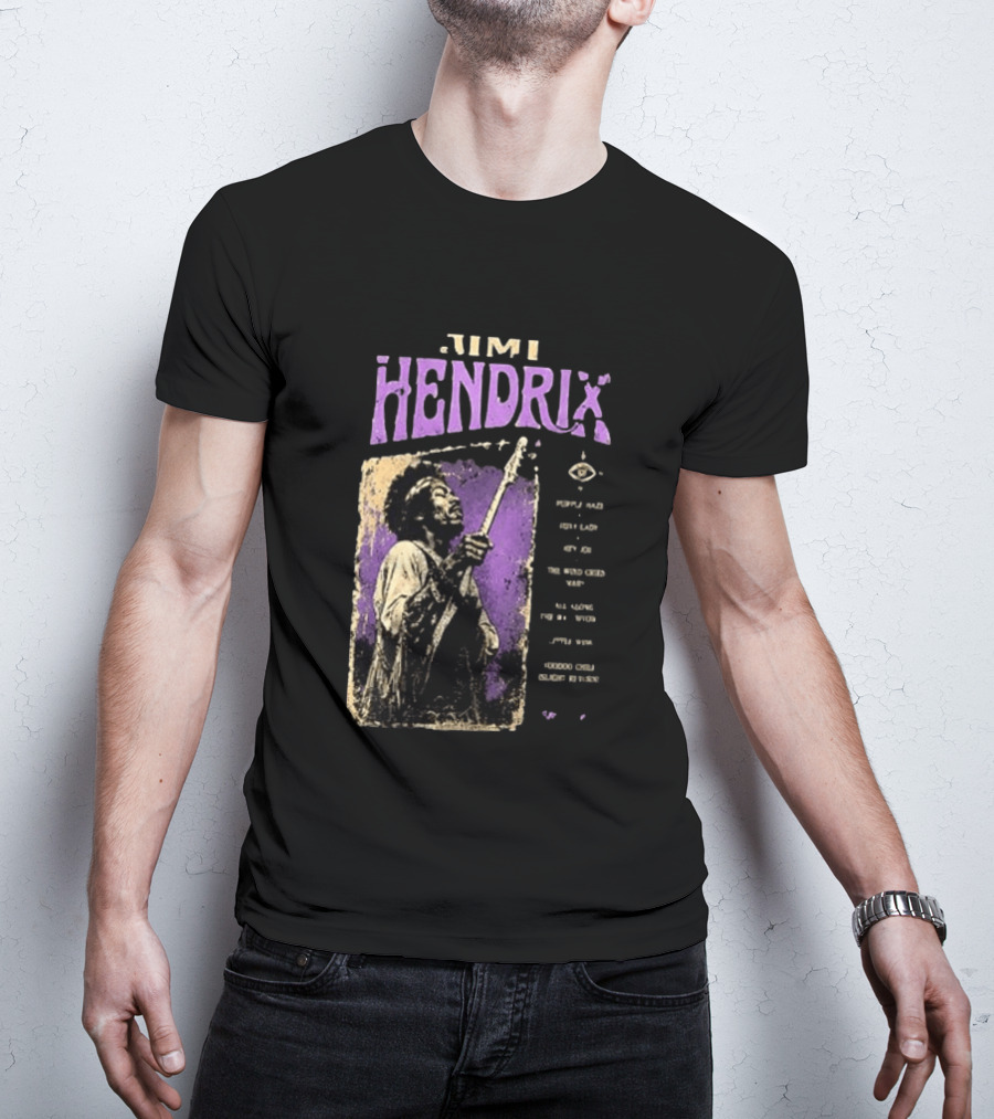 Jimi Hendrix Psychedelic Experience Are You Experienced Track List T-Shirt