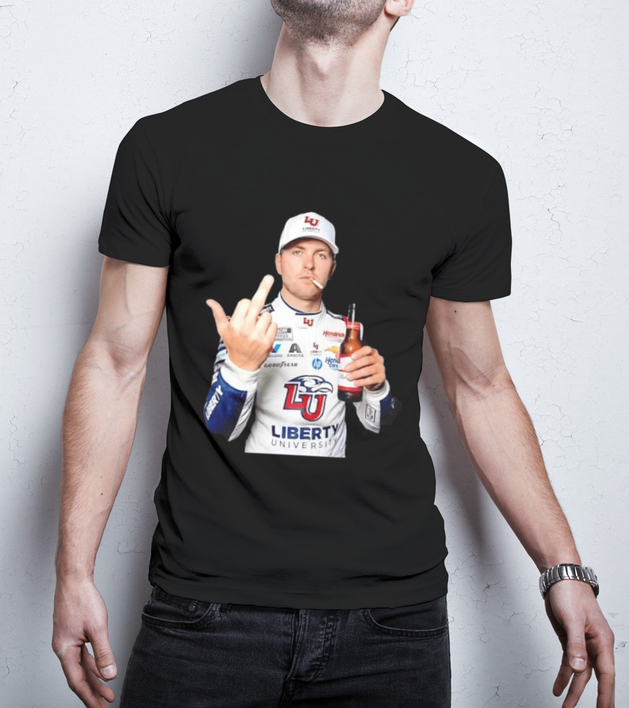 William Byron Liberty University Middle Finger Hendrick Motorsports NASCAR T-Shirt