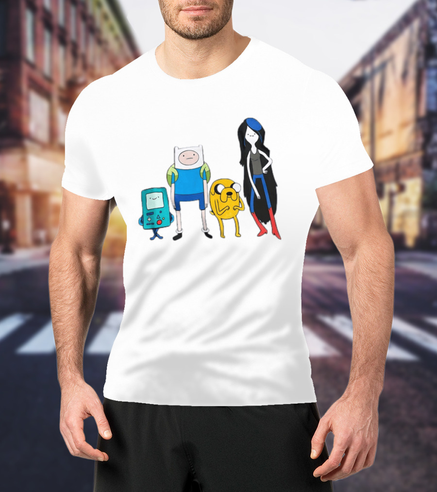 Adventure Time Finn Jake BMO Marceline Character Lineup T-Shirt