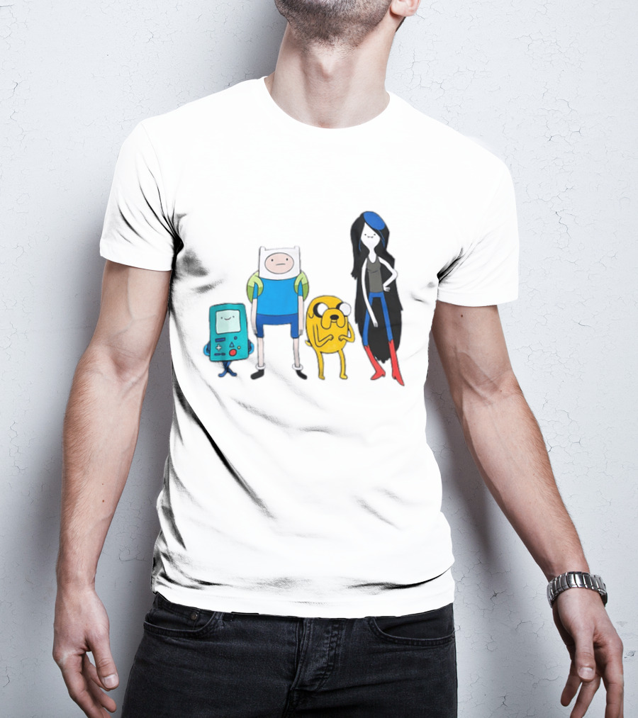 Adventure Time Finn Jake BMO Marceline Character Lineup T-Shirt