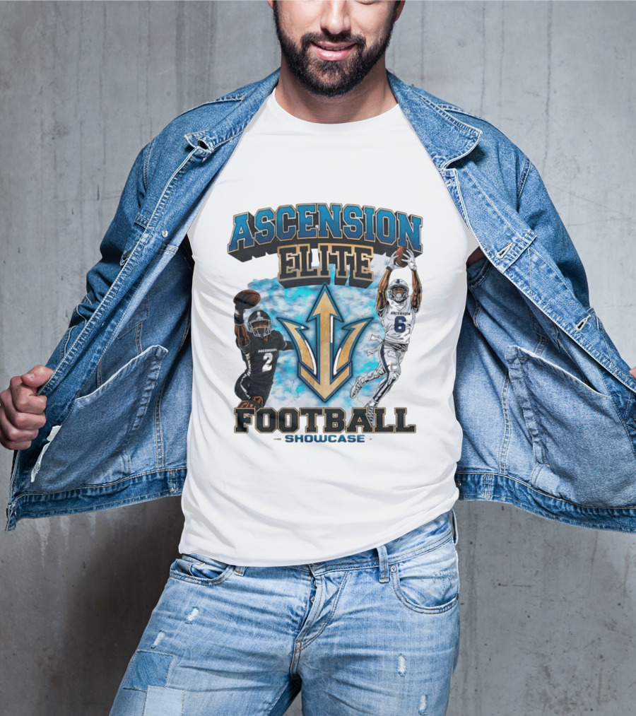 Ascension Elite Football Players 2 And 6 Showcase Sky Clouds T-Shirt