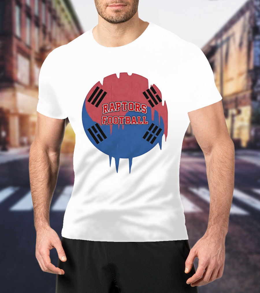 Raptors Football South Korean Flag Color T-Shirt