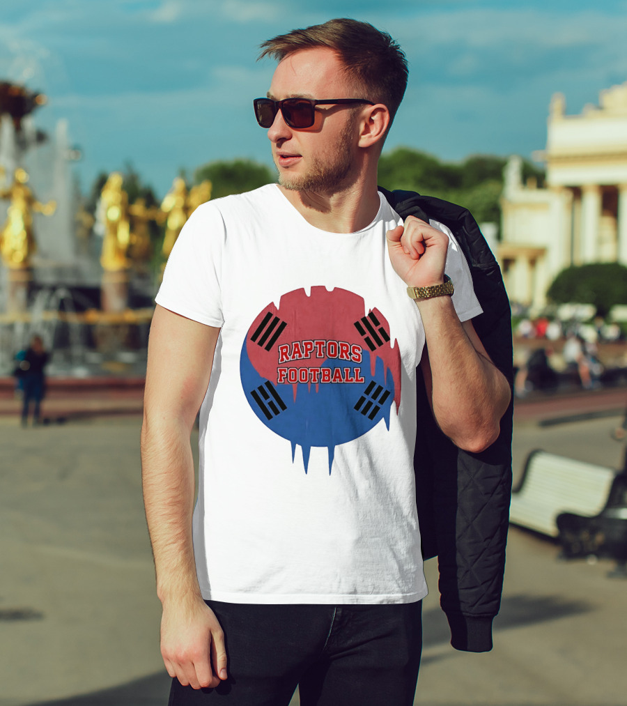 Raptors Football South Korean Flag Color T-Shirt