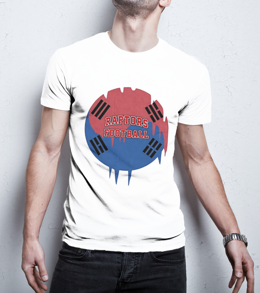 Raptors Football South Korean Flag Color T-Shirt