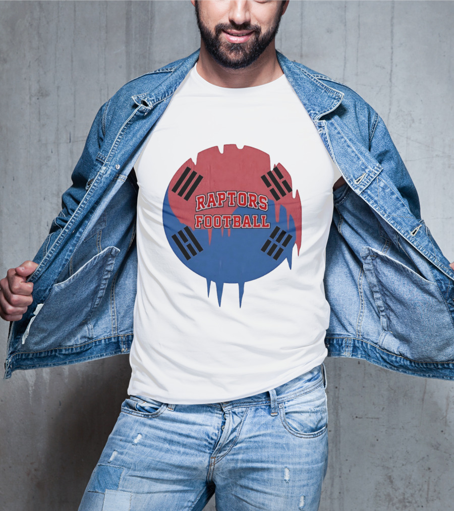 Raptors Football South Korean Flag Color T-Shirt