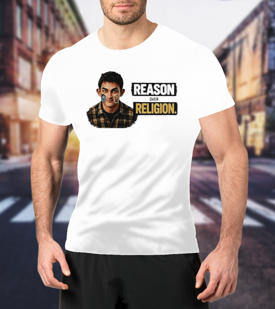 Reason Over Religion Intellectual Message T-Shirt